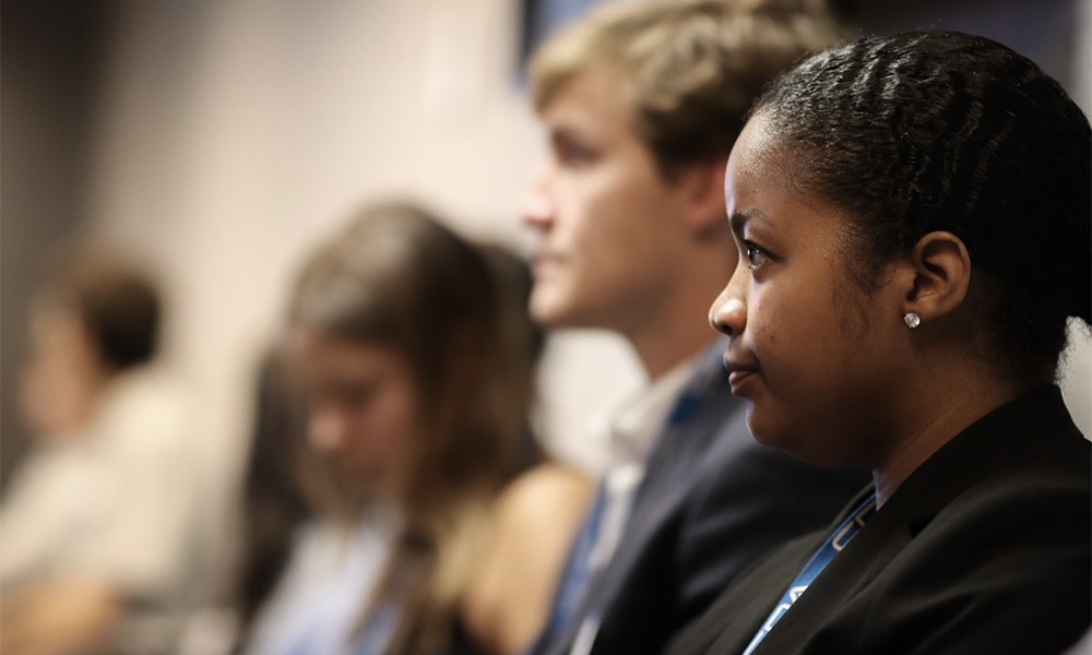 SPA Interns at a Lunch & Learn event