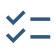 An icon depicting a checklist