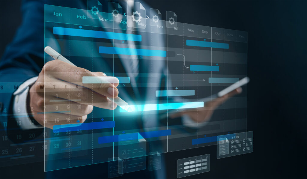 A stock image depicting a Gant chart to symbolize digital program management