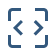 An icon depicting a frame or source code